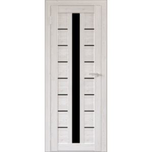Дверь межкомнатная Бона 17, Лиственница (Черное стекло)